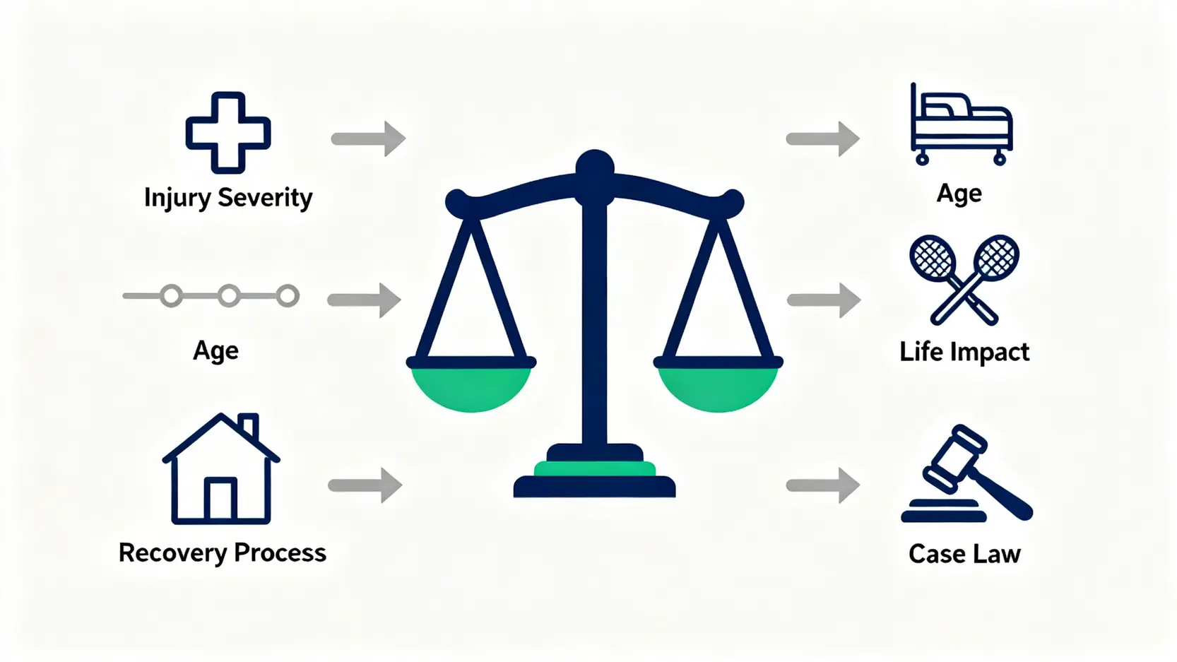 影響PSLA賠償金額的五大關鍵因素圖示。