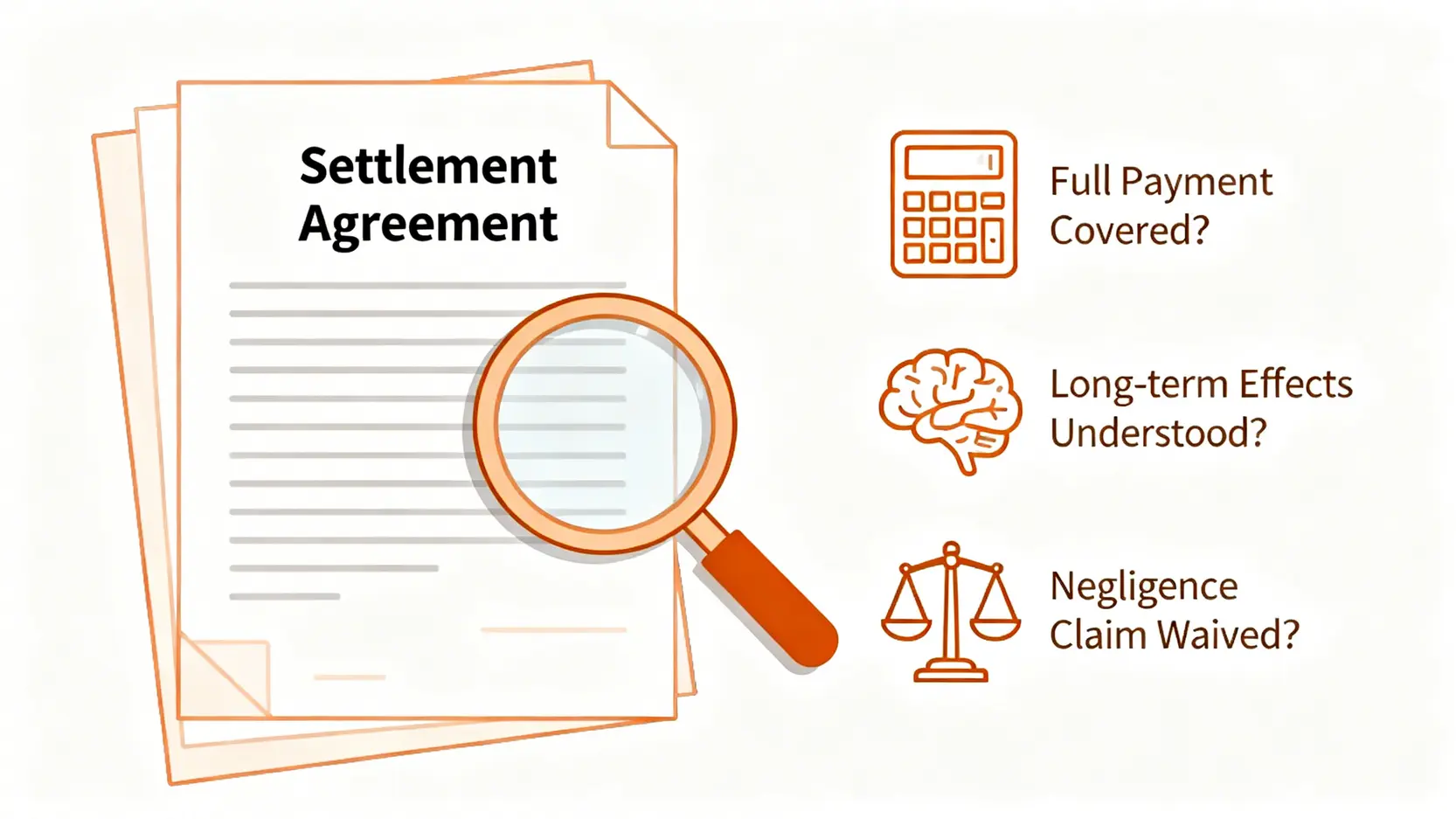 【工傷懶人包】由判傷程序、賠償計算到和解協議,一篇保障你權益! 5 簽署工傷和解協議前的三大考慮重點清單,包括賠償是否全面、是否了解長遠傷勢及有否疏忽索償權利。